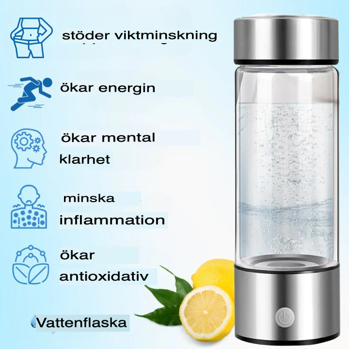 Wasserstoff-Wasserflasche