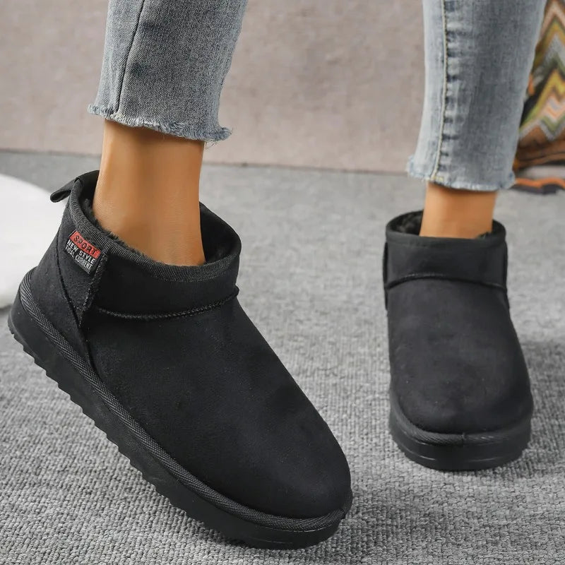 Wildleder-Flache Stiefeletten | HERBSTSTIEFEL