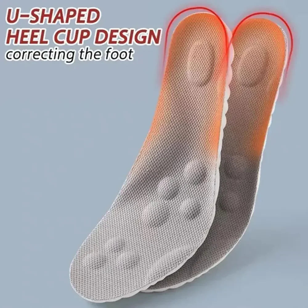 4D Cloud Technology Insole Large Size Super Soft Comfort Insoles Foot Protection Cloud Feeling U-Shape Memory Foam Sports Insole