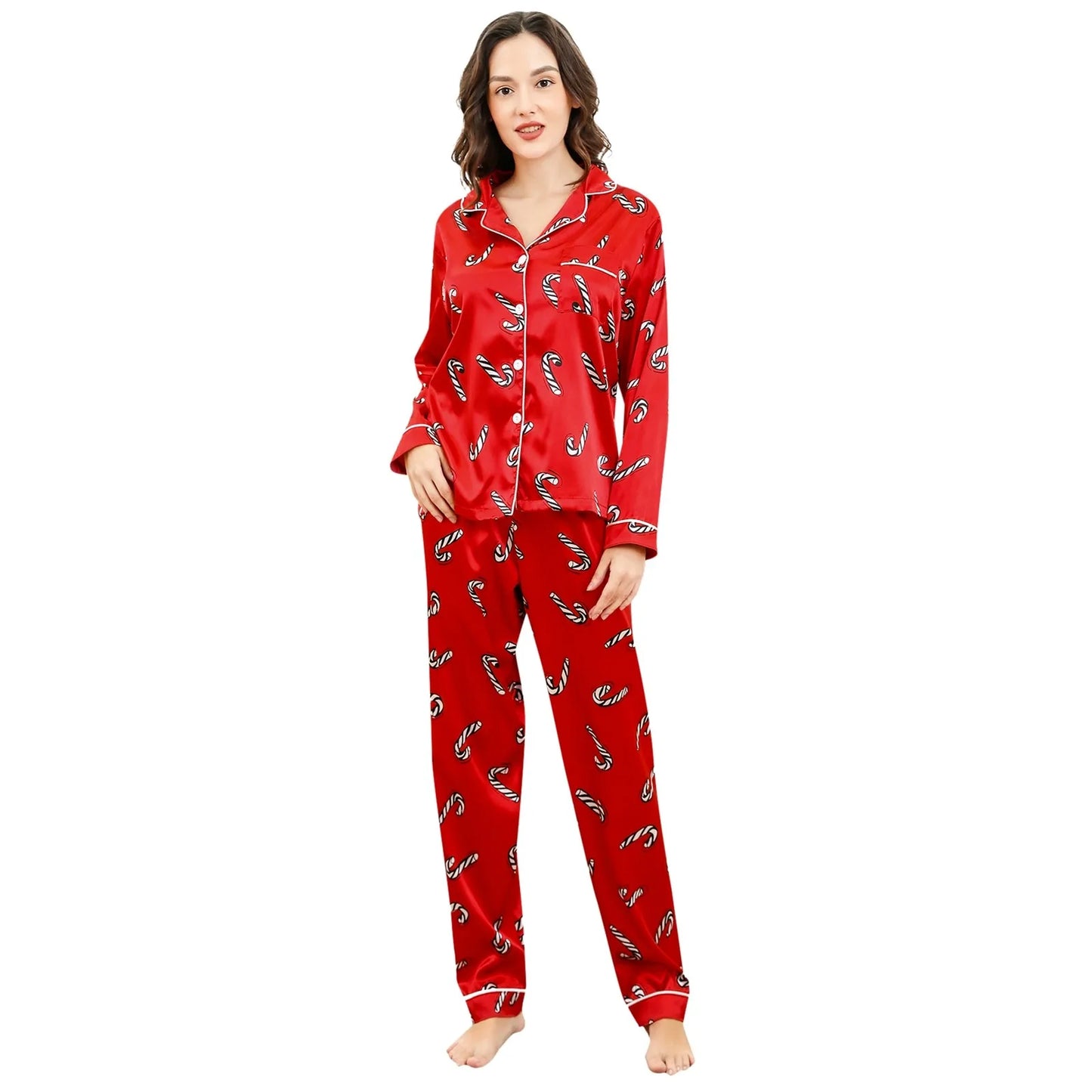 **π Christmas Snowman Print Pajama Sets for Women π*