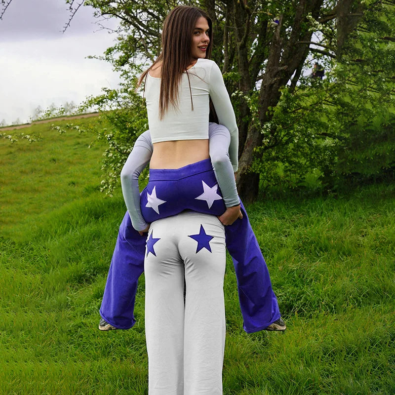 Freizeithose mit Sternen-Print