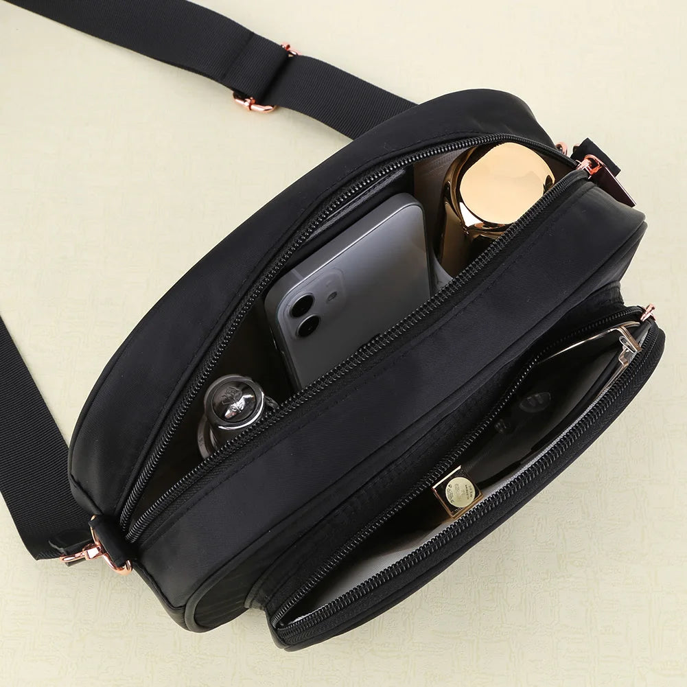 Damen Umhängetasche Mode Damen Casual Handtaschen Nylon Verstellbarer Riemen Temperament Multi-Pocket Shopping Kleine Geldbörsen