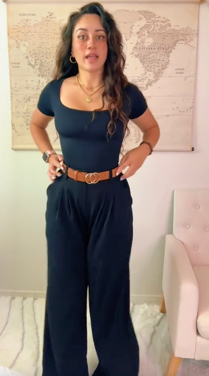 Dehnbare Palazzo-Hose