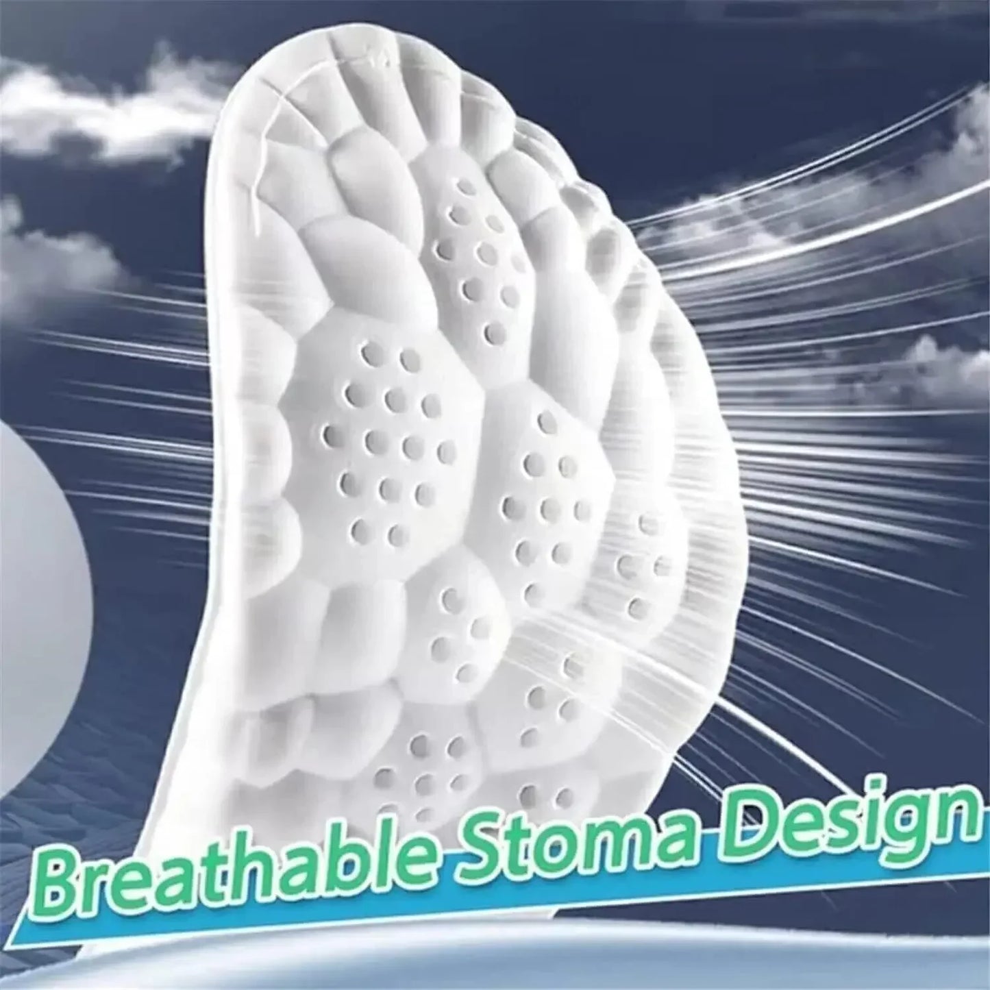 4D Cloud Technology Insole Large Size Super Soft Comfort Insoles Foot Protection Cloud Feeling U-Shape Memory Foam Sports Insole