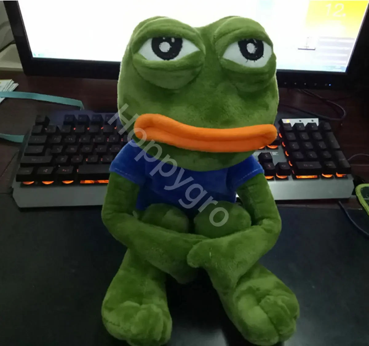 Trauriges Frosch-Plüschtier