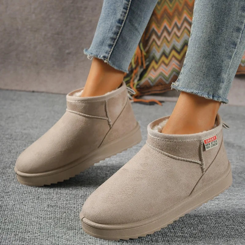 Wildleder-Flache Stiefeletten | HERBSTSTIEFEL