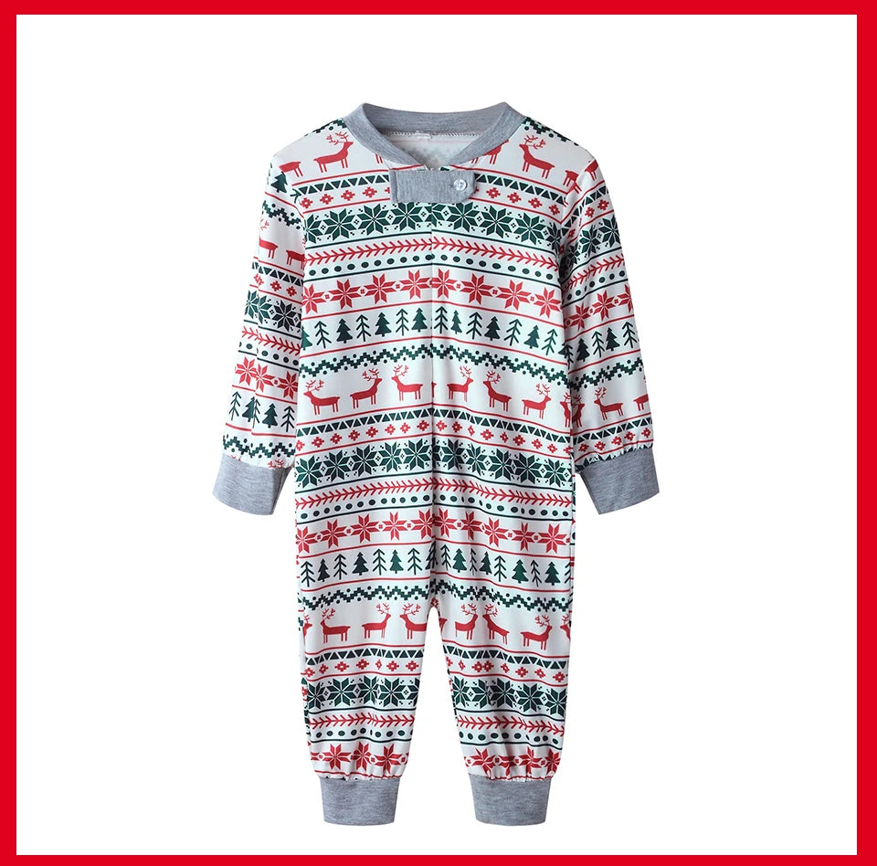 2024 Christmas Family Matching Pajamas New Year Xmas Father Mother Kids Baby Clothes Set Dad Mom And Daughter Son Pyjamas Outfit