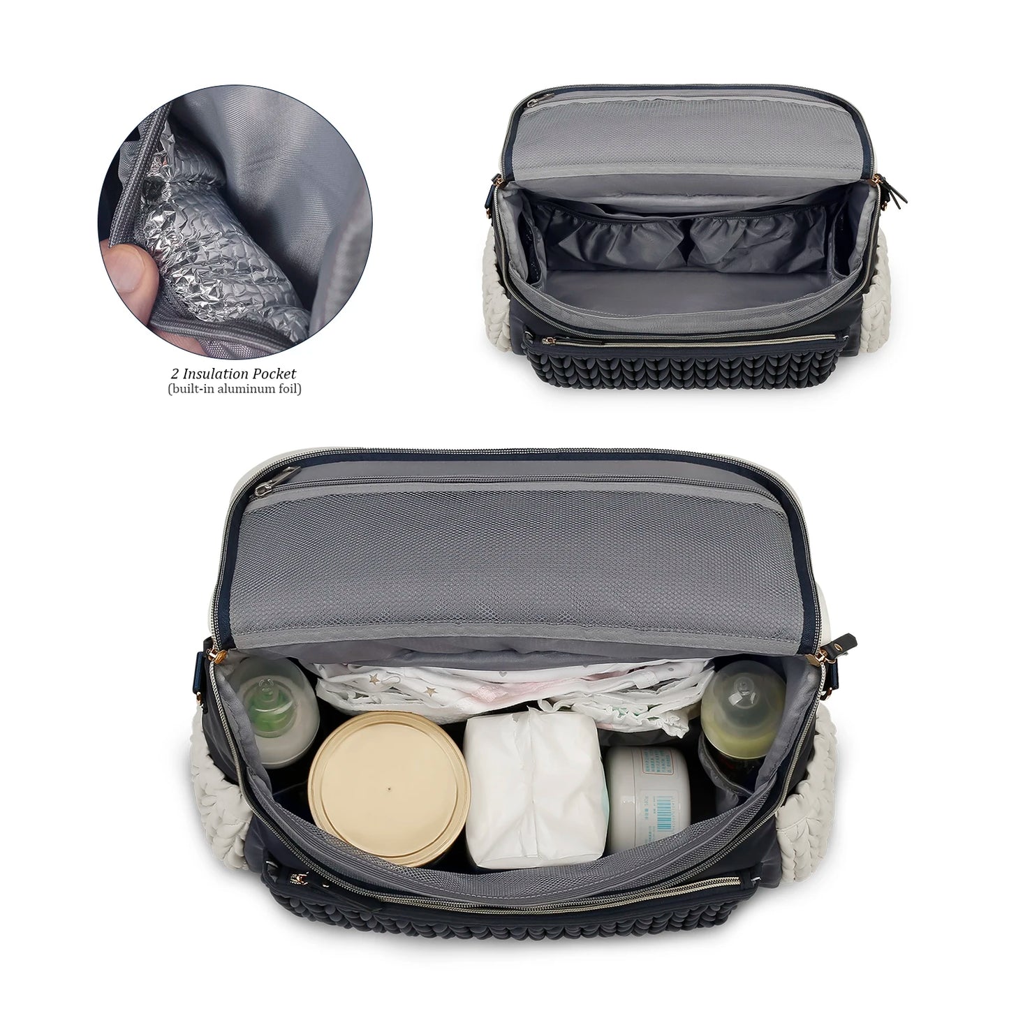 Mommy bag, single shoulder multifunctional. Mommy bag, detachable straps, large capacity