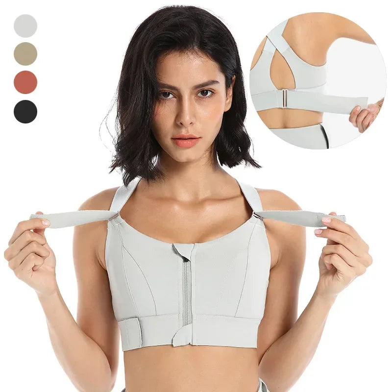 Zipper Sports  Bra