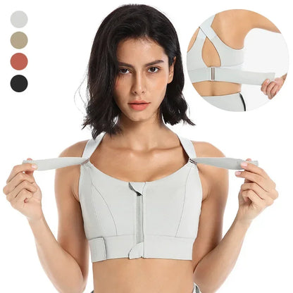 Zipper Sports  Bra