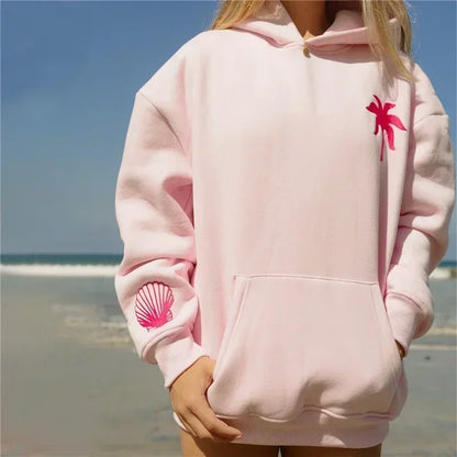 Flower Embroidery Hoodie