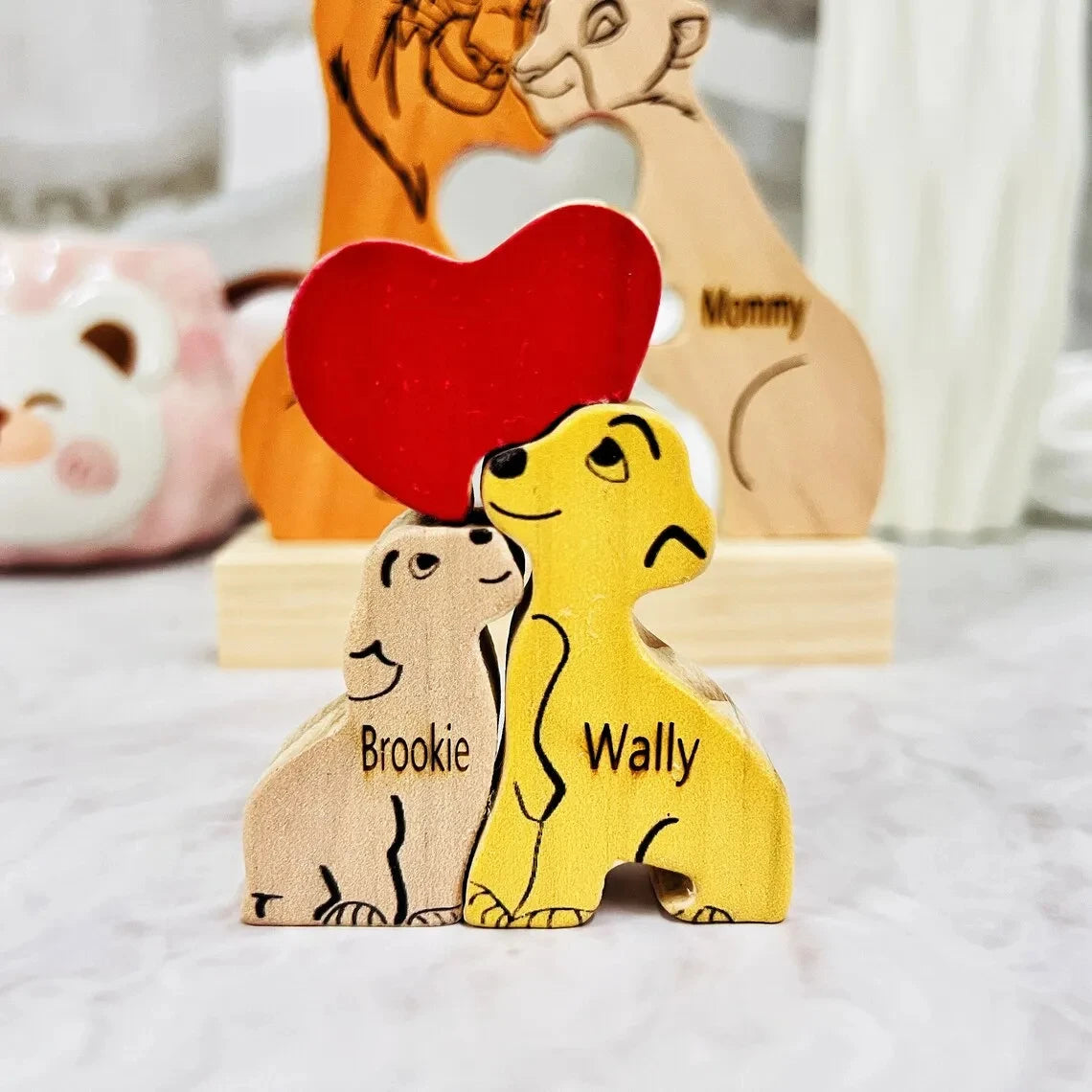 Lion King Wooden Family