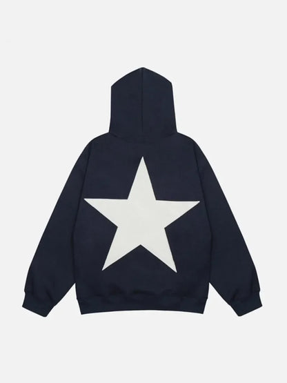 Star Graphic Black Hoodie