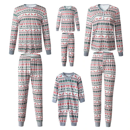 2024 Christmas Family Matching Pajamas New Year Xmas Father Mother Kids Baby Clothes Set Dad Mom And Daughter Son Pyjamas Outfit