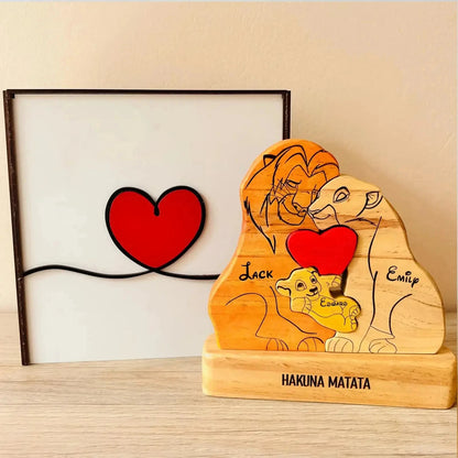 Lion King Wooden Family