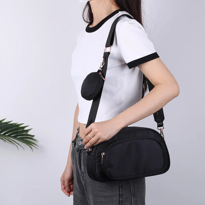 Women Messenger Bag Fashion Ladies Casual Handbags Nylon Adjustable Strap Temperament Multi-pocket Shopping Small Purses