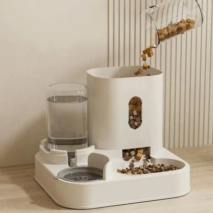 Automatischer Futternapf für Hunde und Katzen mit Wasserbrunnen