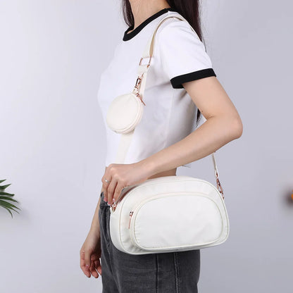 Women Messenger Bag Fashion Ladies Casual Handbags Nylon Adjustable Strap Temperament Multi-pocket Shopping Small Purses