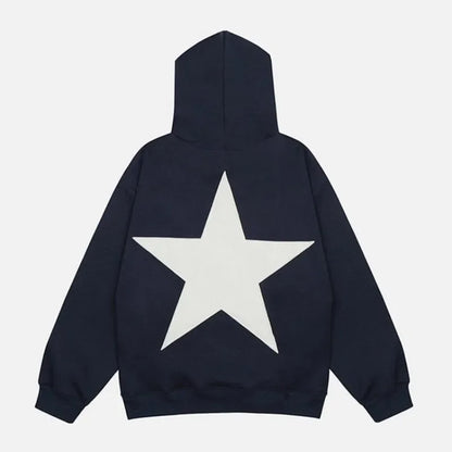 Star Graphic Black Hoodie